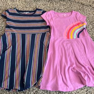 Two short sleeve cat and Jack dresses. Size small (6x)